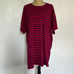Marimekko Originals Cotton Striped Tshirt Oversized Dress L